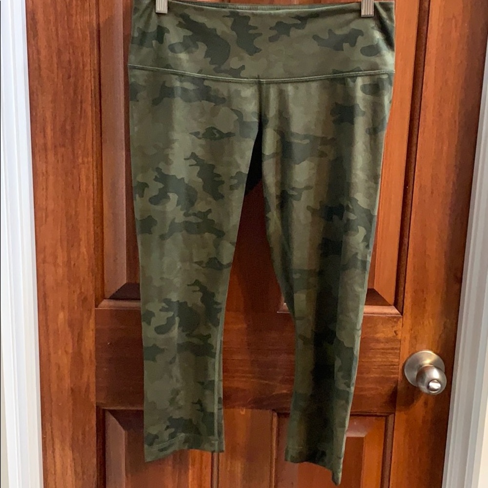Lululemon Green Camo Crops